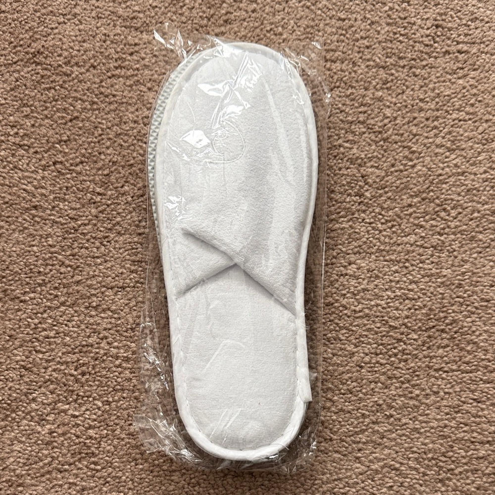Women's White Regent Cruise Ship Slippers Small
